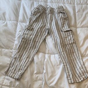GAP Kids Striped Cargo Pants - Cream and Black